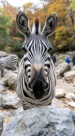 Zebra in Natural Habitat