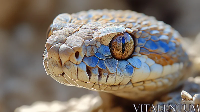 Intricate Snake Head Close-Up