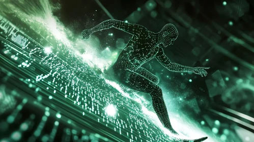 Virtual Reality Data Wave Surfer