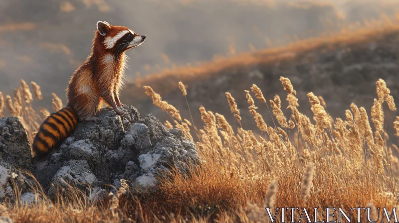 Peaceful Raccoon in Nature