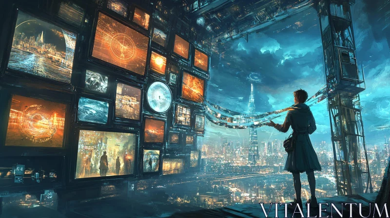 Futuristic Urban Scene with Advanced Technology