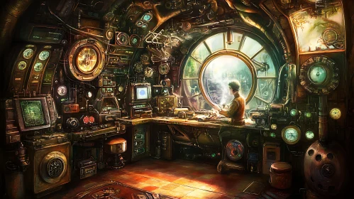 Steampunk Invention Room