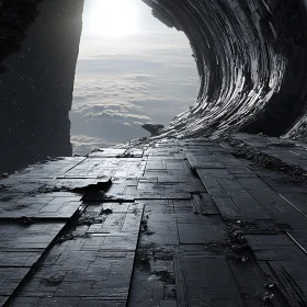Alien Monolith in Space