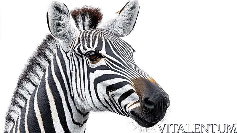 Zebra Close-Up: Black & White Beauty AI Image