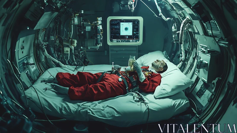 Futuristic Space Medical Experimentation AI Image