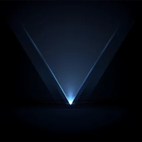 Geometric Light Art in Blue tones