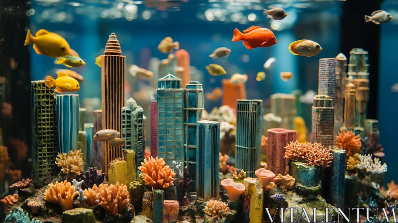 AI ART Aquatic Urban Landscape Display