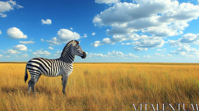 AI ART Wild Zebra Landscape