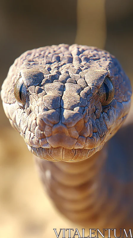 Intricate Details of a Reptile's Face AI Image