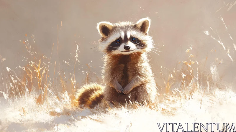 AI ART Sweet Raccoon Portrait