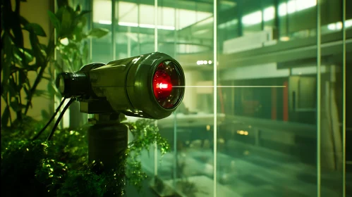 Futuristic Laser Surveillance Camera