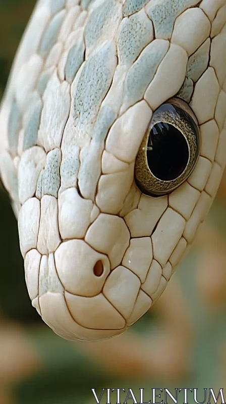 AI ART Snake Head Macro View