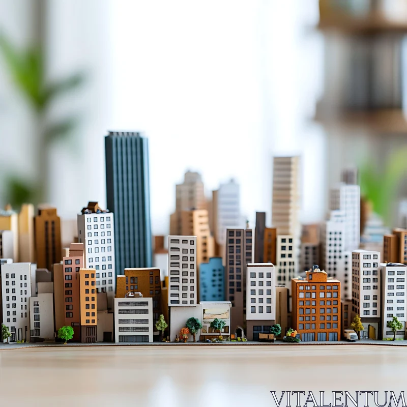 AI ART Intricate Miniature Urban Scene with Diverse Architecture