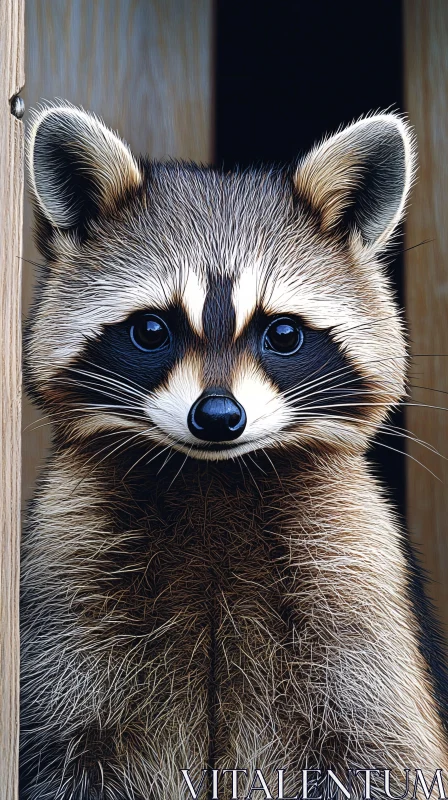 Raccoon Close-Up Animal Photography AI Image