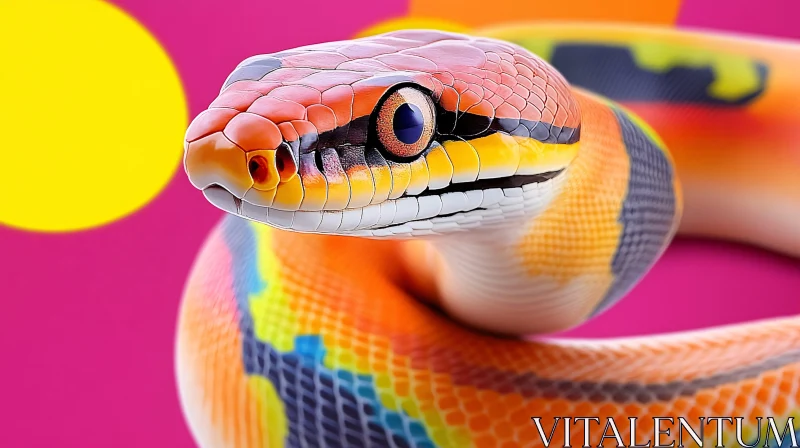 Rainbow-Hued Reptile AI Image