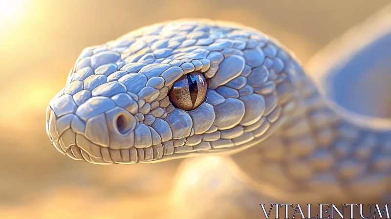 Snake Scales and Eyes Close-Up AI Image