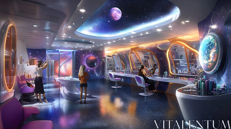 Modern Interstellar Salon Design AI Image