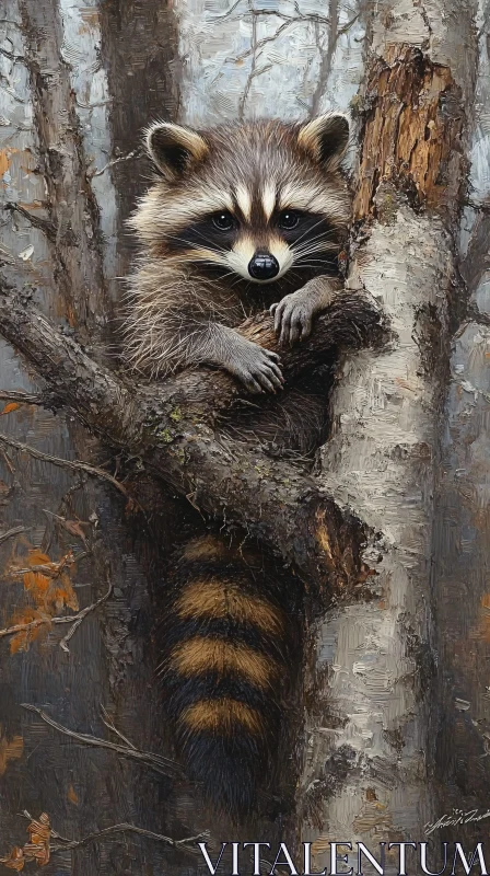 Forest Raccoon AI Image