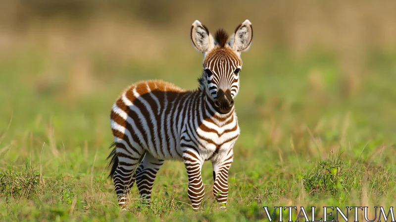 Curious Young Zebra in the Wild