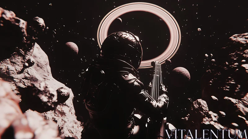 Space Exploration with Astronaut and Celestial Objects