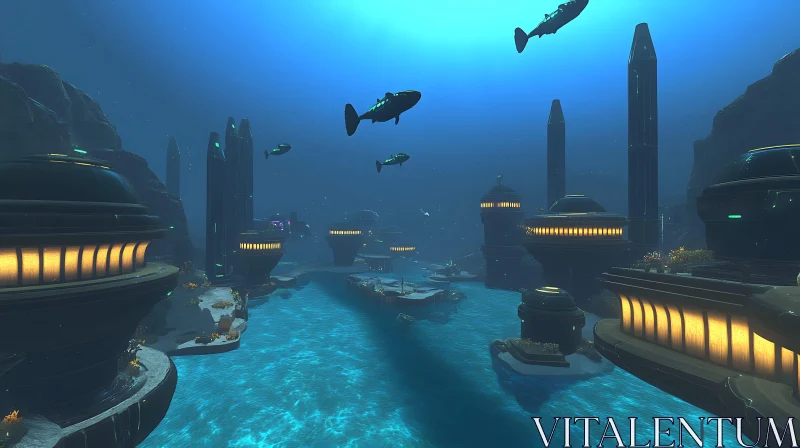 Submerged Future City with Advanced Technology