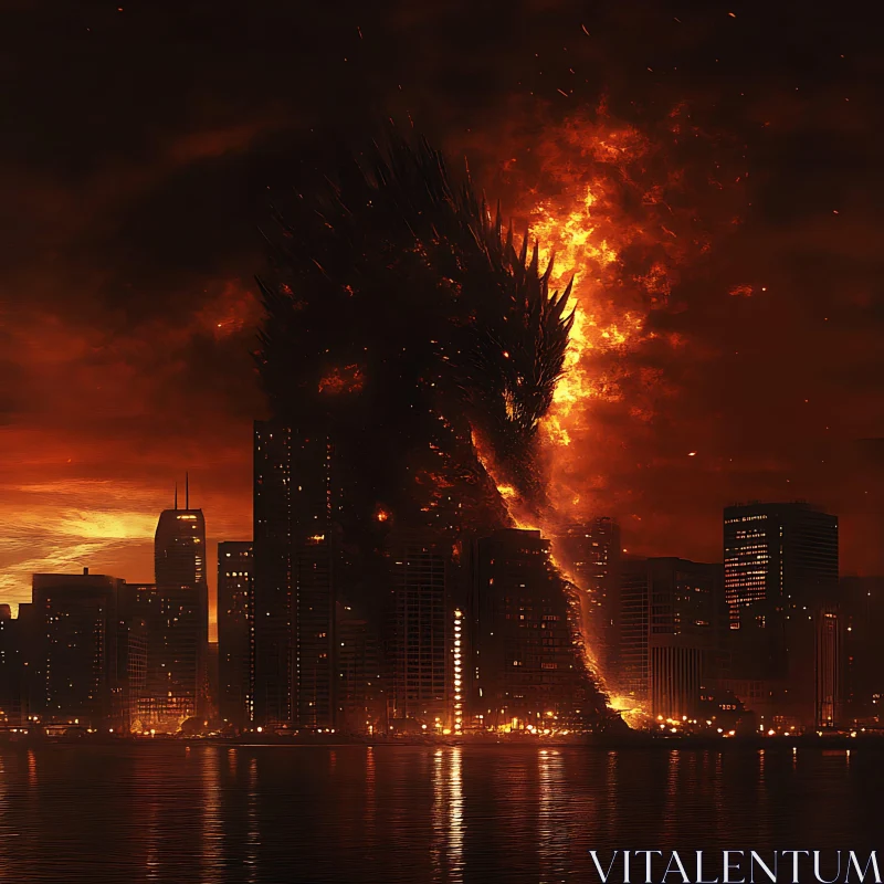 Apocalyptic Beast in Fiery City