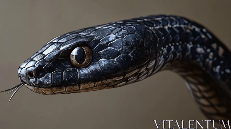 Snake's Gaze and Scales AI Image