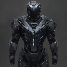 Futuristic Robotic Warrior in Advanced Armor