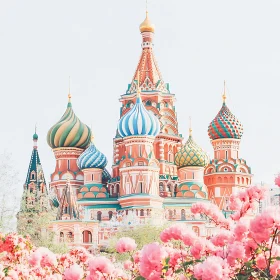 Colorful Domes and Blossoms