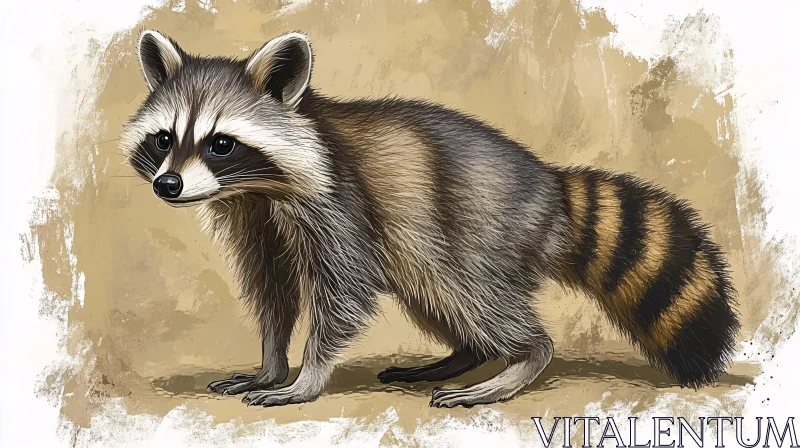 AI ART Intricate Raccoon Art