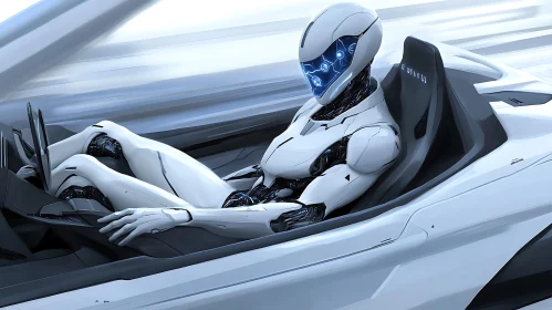 Advanced Cyborg in a Modern Car