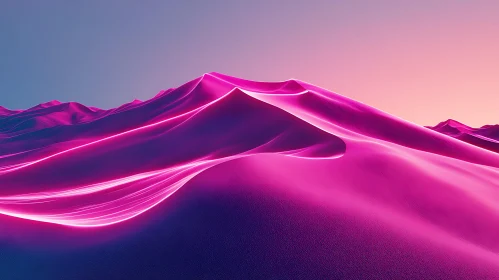 Ethereal Neon-Lit Sand Dunes