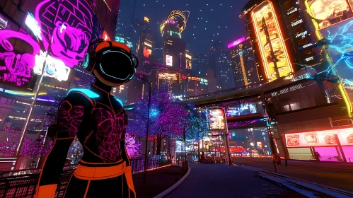 Cyberpunk City at Night