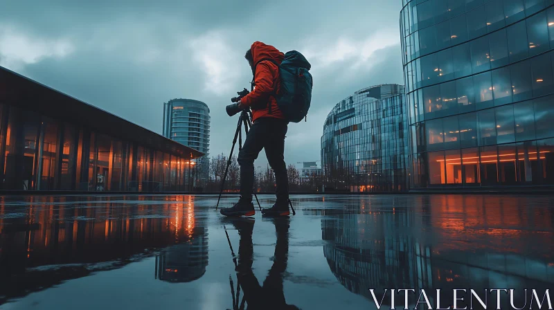 AI ART Photographer in Moody Urban Scene