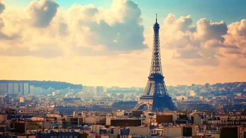 Iconic Parisian Landscape with the Eiffel Tower