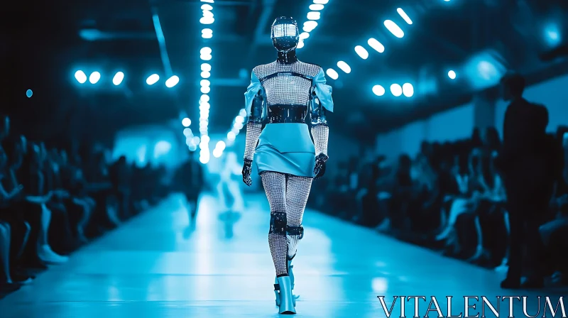 Robot in Fashion Show AI Image