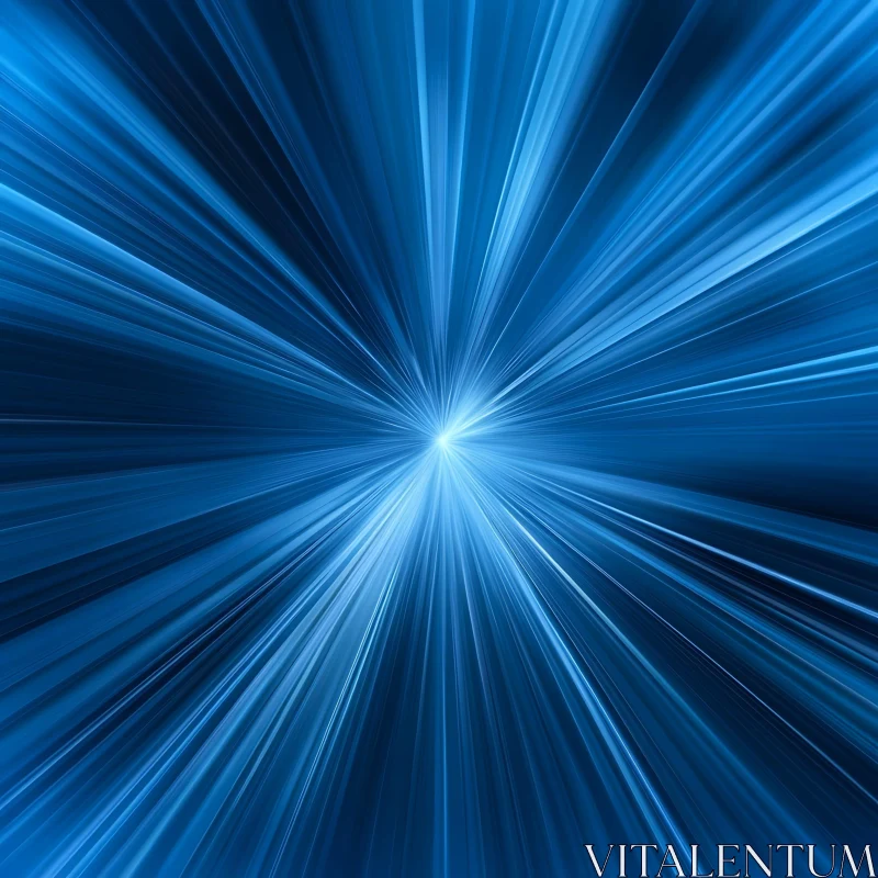 AI ART Blue Abstract Light Rays Pattern