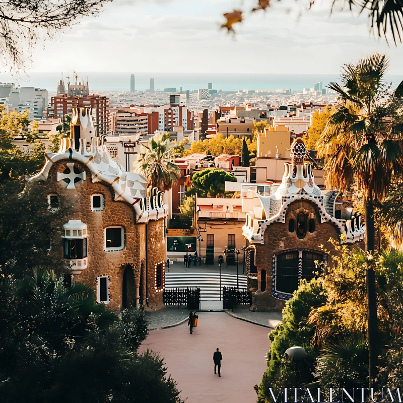 Barcelona's Unique Architectural Design AI Image