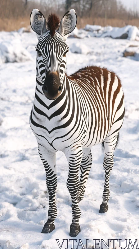 AI ART Zebra in Winter