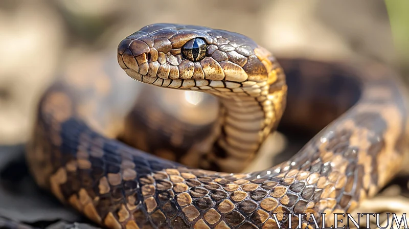 Detailed Snake Portrait AI Image