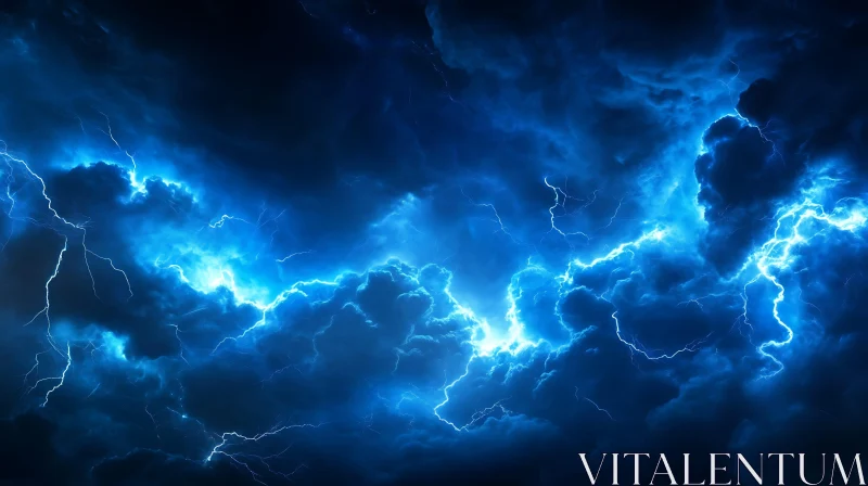 Electrifying Night Storm AI Image