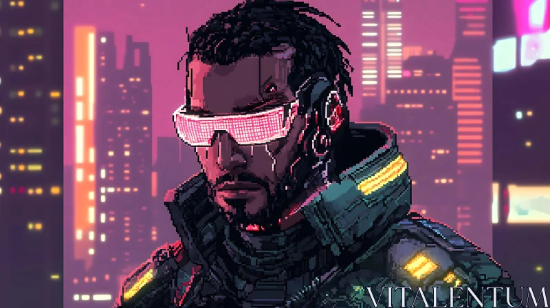 Pixel Art Cyberpunk Character