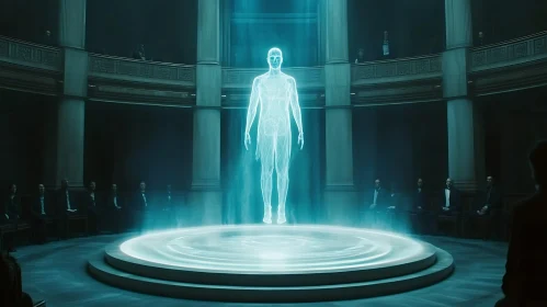 Human Hologram in Technology Presentation