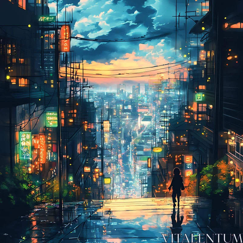 Futuristic City at Dusk