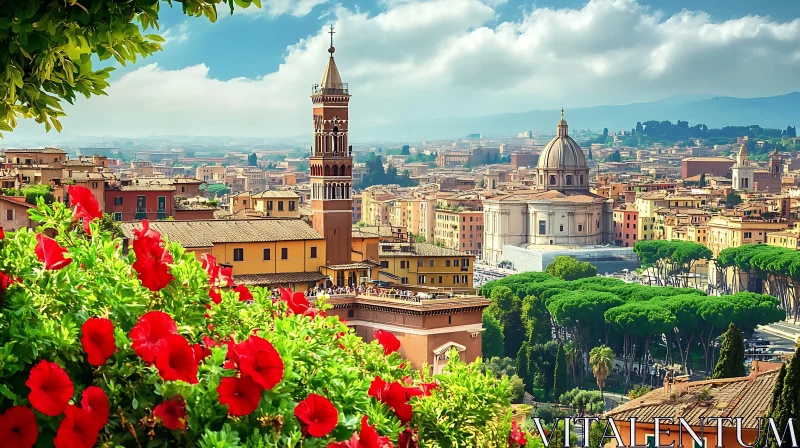Historical City with Iconic Domes and Bell Tower