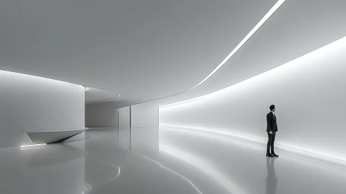 Sleek Modern Interior with Curved Architecture