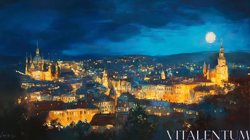 Enchanting Urban Landscape at Night