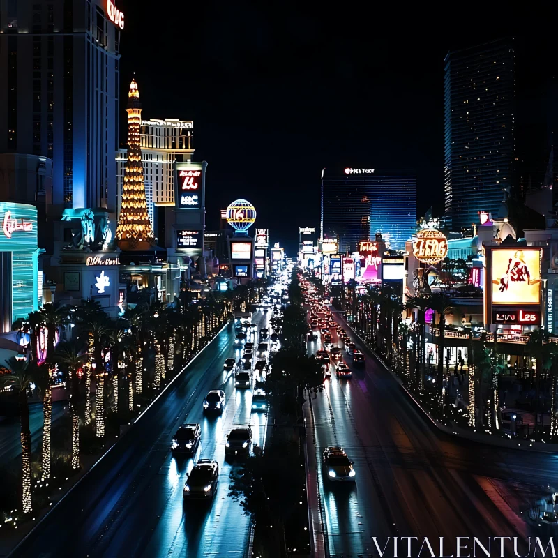 AI ART Lively Urban Streets Under Neon Illumination