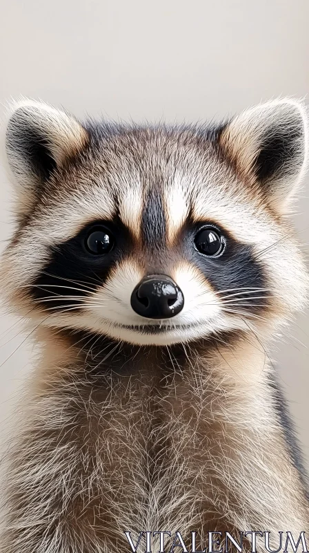 Wildlife Close-up: Raccoon AI Image