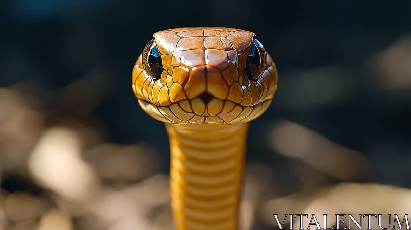 Golden Snake Portrait AI Image